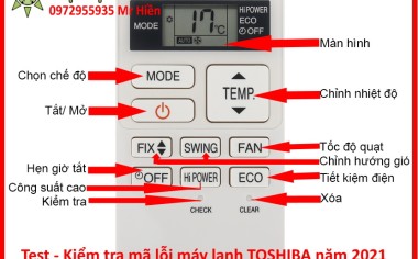 Mã lỗi máy lạnh toshiba